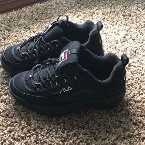 Black FILA Disruptors